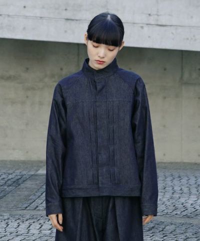 Mochi.モチ.silk cotton denim jacket.[ms21-jk-01/indigo]