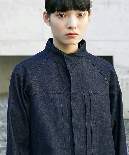 Mochi.モチ.silk cotton denim jacket.[ms21-jk-01/indigo]