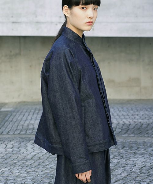 Mochi.モチ.silk cotton denim jacket.[ms21-jk-01/indigo]