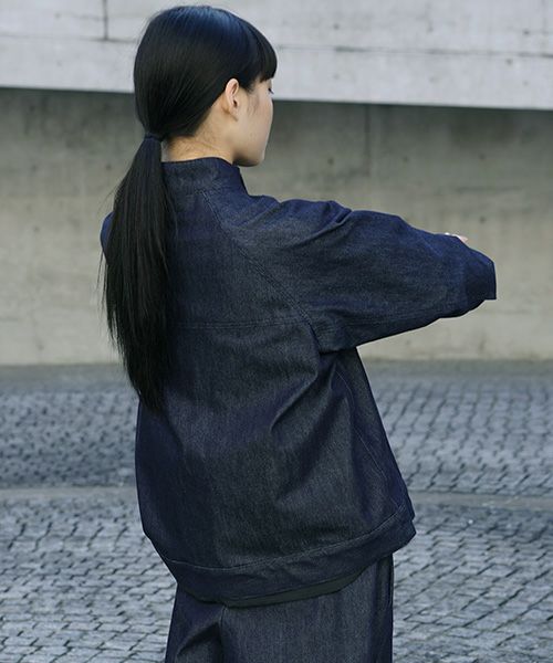 Mochi.モチ.silk cotton denim jacket.[ms21-jk-01/indigo]