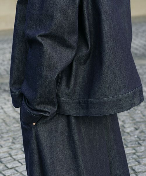 Mochi.モチ.silk cotton denim jacket.[ms21-jk-01/indigo]