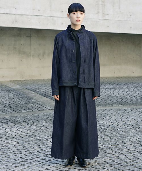Mochi.モチ.silk cotton denim jacket.[ms21-jk-01/indigo]