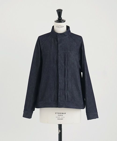 Mochi.モチ.silk cotton denim jacket.[ms21-jk-01/indigo]
