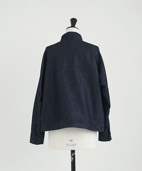 Mochi.モチ.silk cotton denim jacket.[ms21-jk-01/indigo]