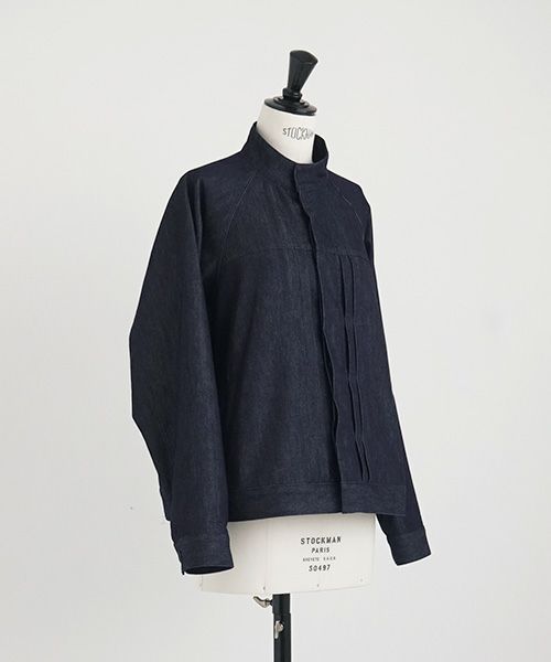 Mochi.モチ.silk cotton denim jacket.[ms21-jk-01/indigo]
