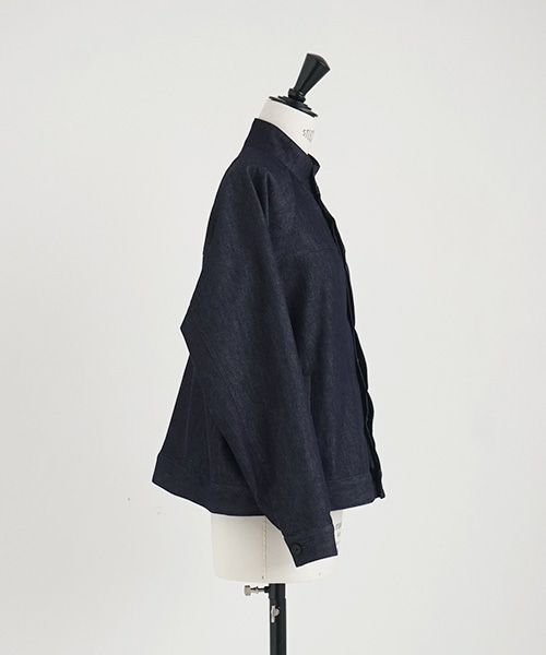 Mochi.モチ.silk cotton denim jacket.[ms21-jk-01/indigo]