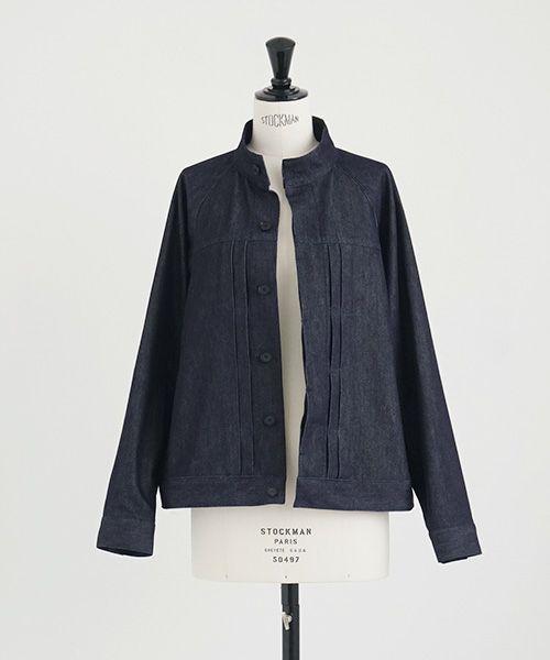 Mochi.モチ.silk cotton denim jacket.[ms21-jk-01/indigo]