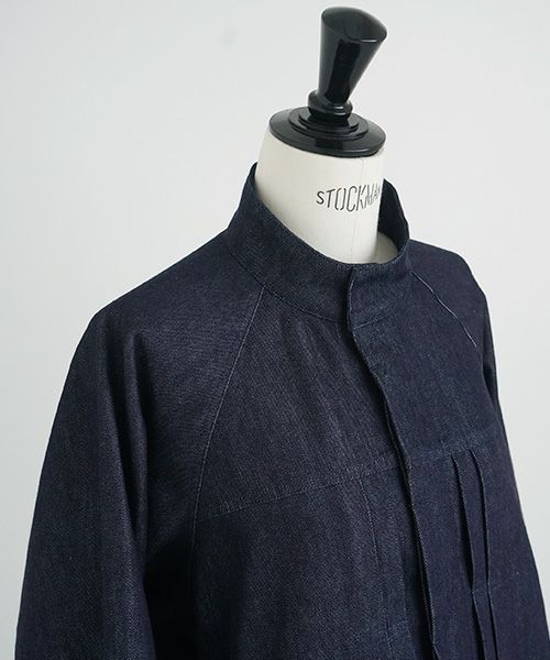 Mochi.モチ.silk cotton denim jacket.[ms21-jk-01/indigo]