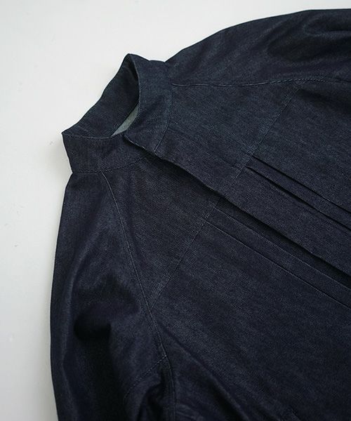 Mochi.モチ.silk cotton denim jacket.[ms21-jk-01/indigo]
