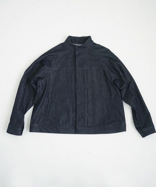 Mochi.モチ.silk cotton denim jacket.[ms21-jk-01/indigo]