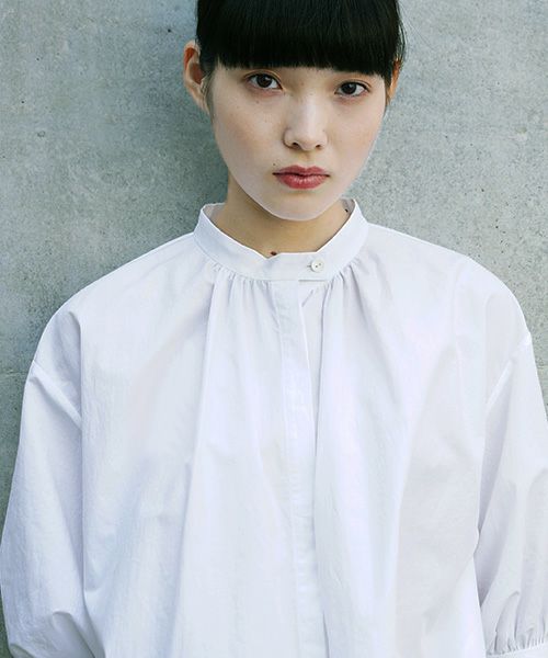 Mochi.モチ.gather blouse[ms21-b-01/white]