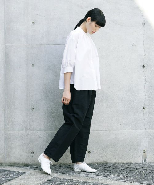 Mochi.モチ.gather blouse[ms21-b-01/white]