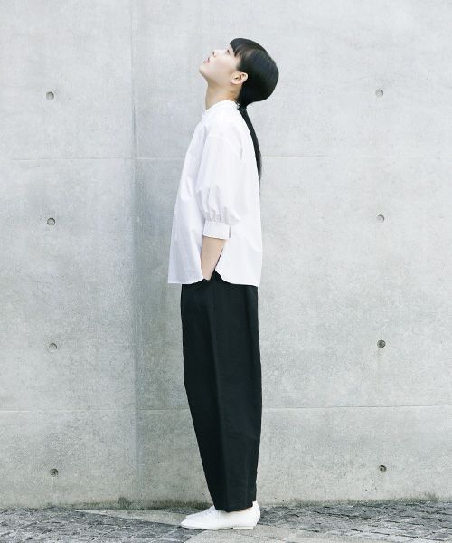 Mochi.モチ.gather blouse[ms21-b-01/white]