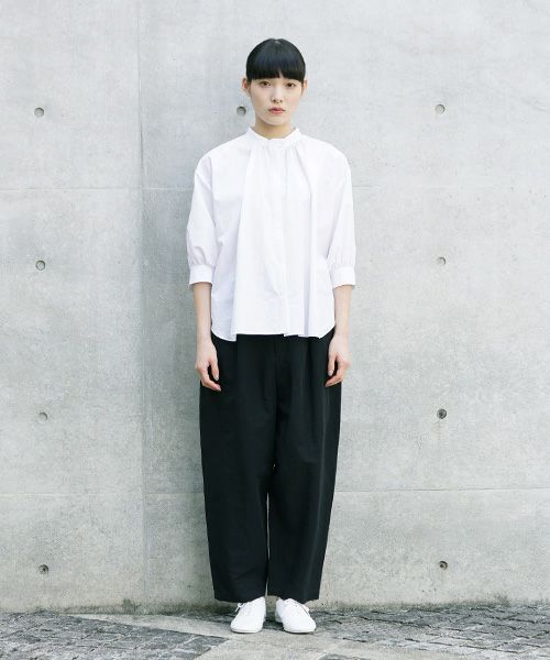 Mochi.モチ.gather blouse[ms21-b-01/white]
