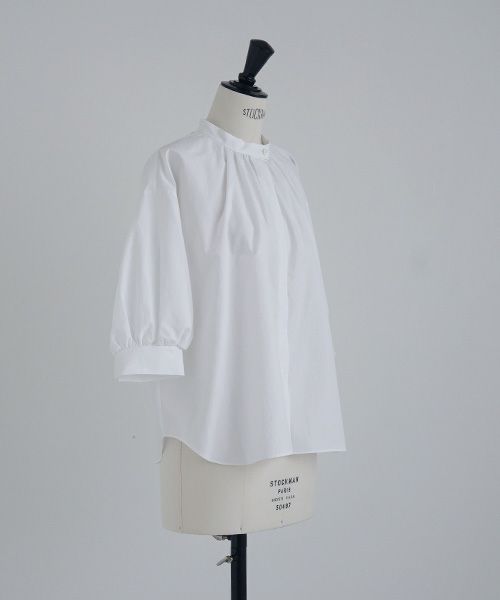 Mochi.モチ.gather blouse[ms21-b-01/white]