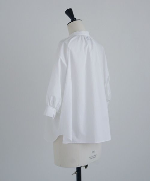 Mochi.モチ.gather blouse[ms21-b-01/white]