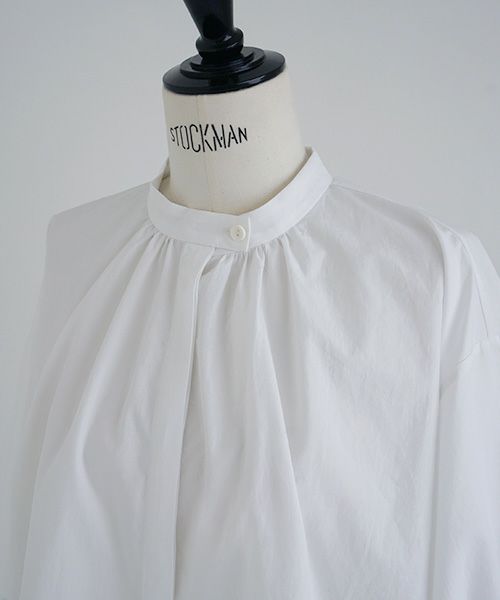 Mochi.モチ.gather blouse[ms21-b-01/white]