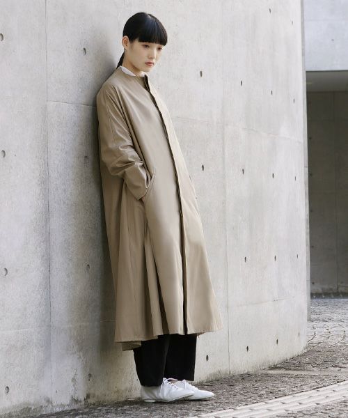 Mochi.モチ.spring coat(supima cotton×silk).[ms21-co-02/beige]