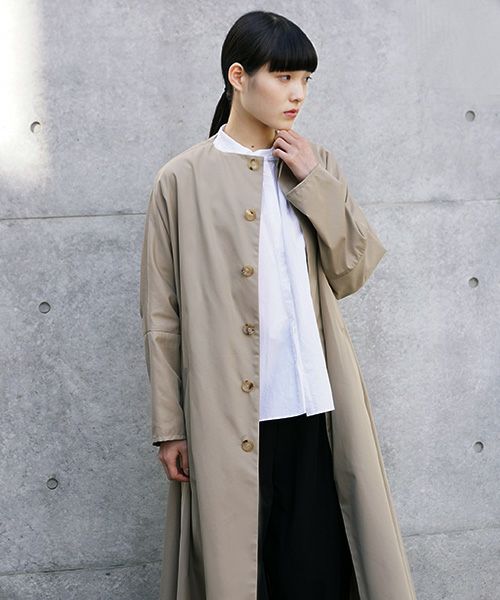 Mochi.モチ.spring coat(supima cotton×silk).[ms21-co-02/beige]