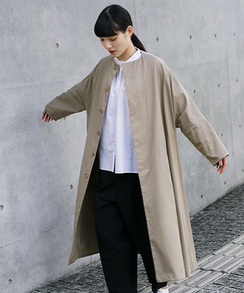 Mochi.モチ.spring coat(supima cotton×silk).[ms21-co-02/beige]