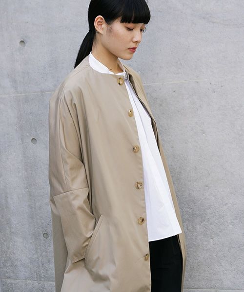 Mochi.モチ.spring coat(supima cotton×silk).[ms21-co-02/beige]