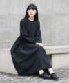 Mochi.モチ.tuck dress [ma-op-03/black]