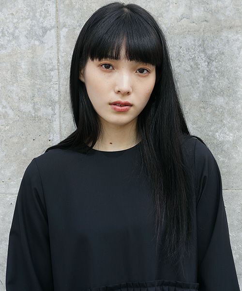 Mochi.モチ.tuck dress [ma-op-03/black]
