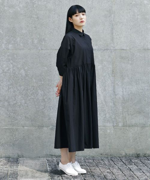 Mochi.モチ.shirt dress [ma-op-04/black/・1]