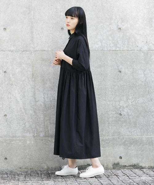 Mochi.モチ.shirt dress [ma-op-04/black/・1]