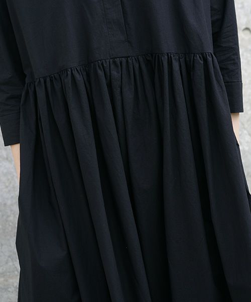 Mochi.モチ.shirt dress [ma-op-04/black/・1]
