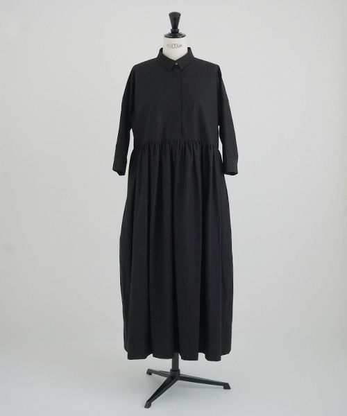 Mochi.モチ.shirt dress [ma-op-04/black/・1]