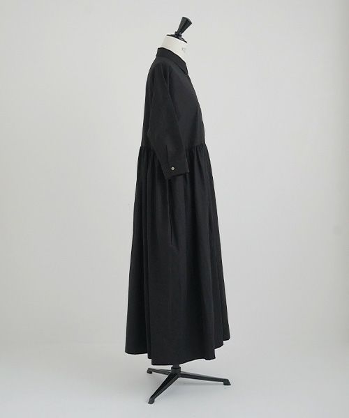 Mochi.モチ.shirt dress [ma-op-04/black/・1]