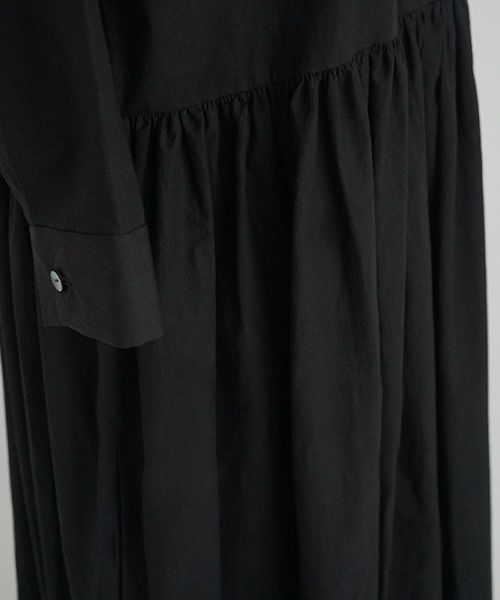 Mochi.モチ.shirt dress [ma-op-04/black/・1]