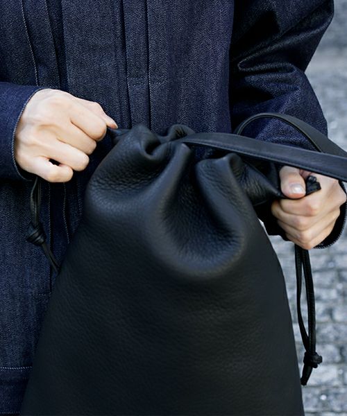 Mochi.モチ.drawstring bag (m) [ma-pro-01-/black]