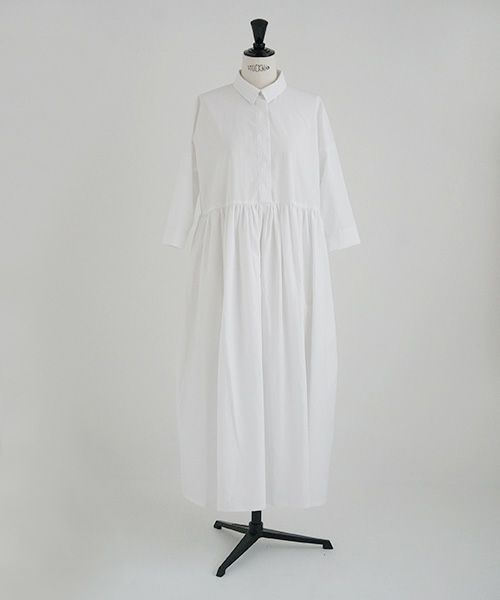 Mochi.モチ.shirt dress [ma-op-04/white/・1]