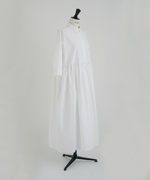 Mochi.モチ.shirt dress [ma-op-04/white/・1]