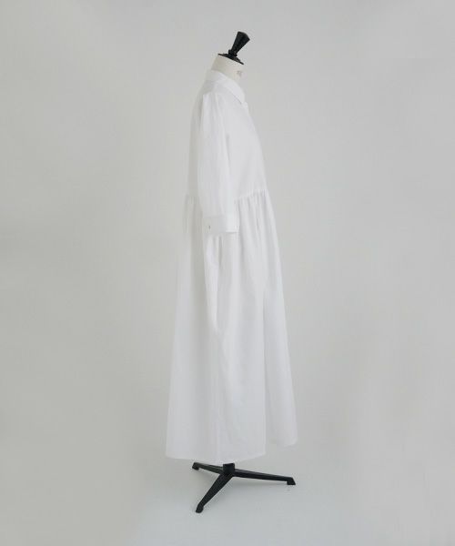 Mochi.モチ.shirt dress [ma-op-04/white/・1]