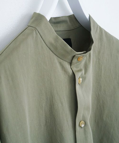 VU.ヴウ.stand collar shirt vu-s12-s02[ARMY GREEN]
