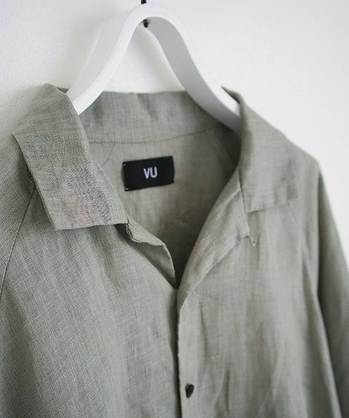 VU.ヴウ.open collar shirt vu-s12-s04[GREEN GRAY]