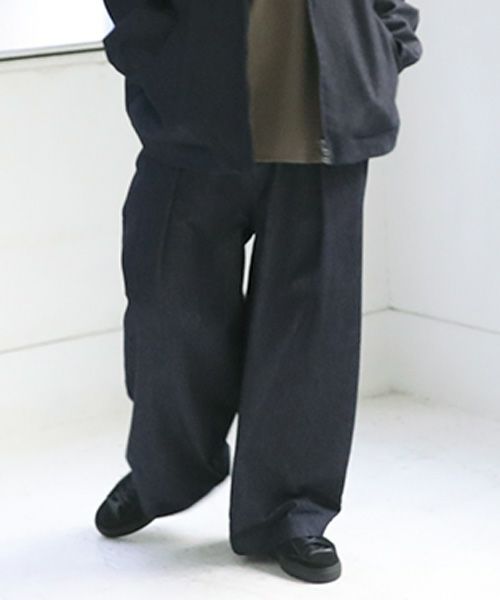 VU.ヴウ.knee wide pants vu-s23-kp09[DEEP BLUE]