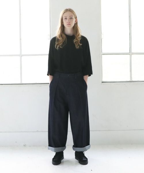 VU.ヴウ.knee wide pants vu-s23-kp09[DEEP BLUE]
