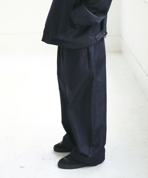 VU.ヴウ.knee wide pants vu-s23-kp09[DEEP BLUE]