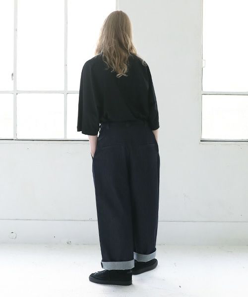 VU.ヴウ.knee wide pants vu-s23-kp09[DEEP BLUE]