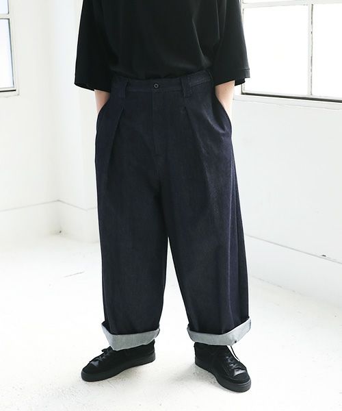 VU.ヴウ.knee wide pants vu-s23-kp09[DEEP BLUE]
