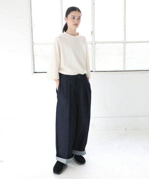VU.ヴウ.knee wide pants vu-s23-kp09[DEEP BLUE]