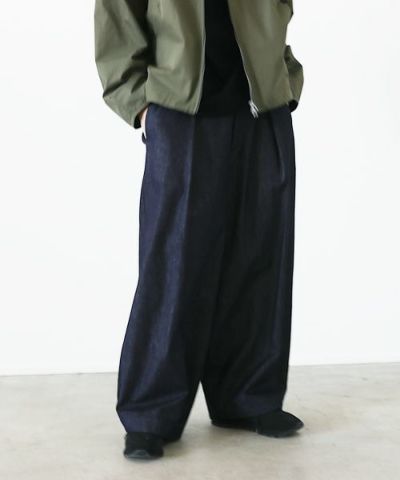 VU<br>ヴウ<br>【Standard】knee wide pants [DEEP BLUE] vu-pnt-003