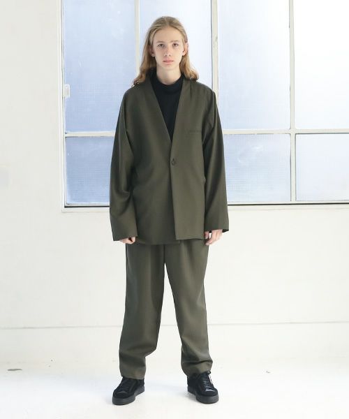 VU.ヴウ.no collar jacket vu-s12-j13[KHAKI]_