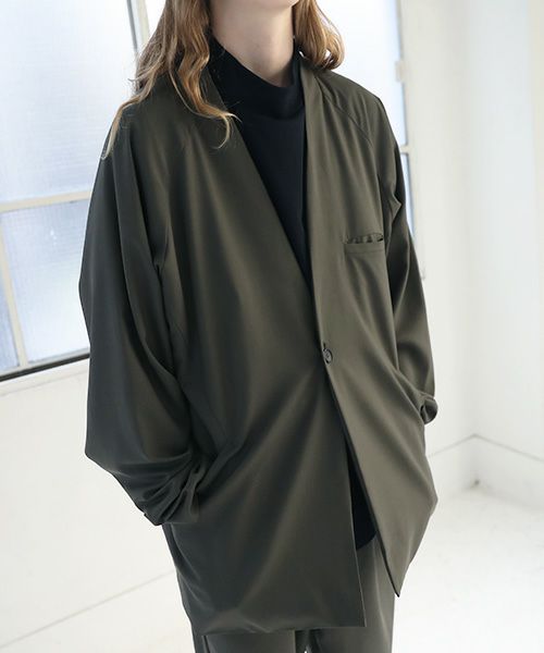 VU.ヴウ.no collar jacket vu-s12-j13[KHAKI]_