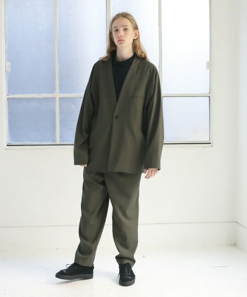 VU.ヴウ.no collar jacket vu-s12-j13[KHAKI]_