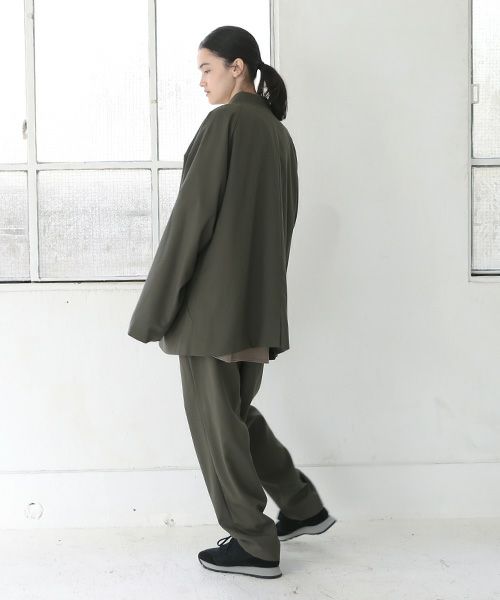 VU ヴウ no collar jacket vu-s12-j13[KHAKI]_